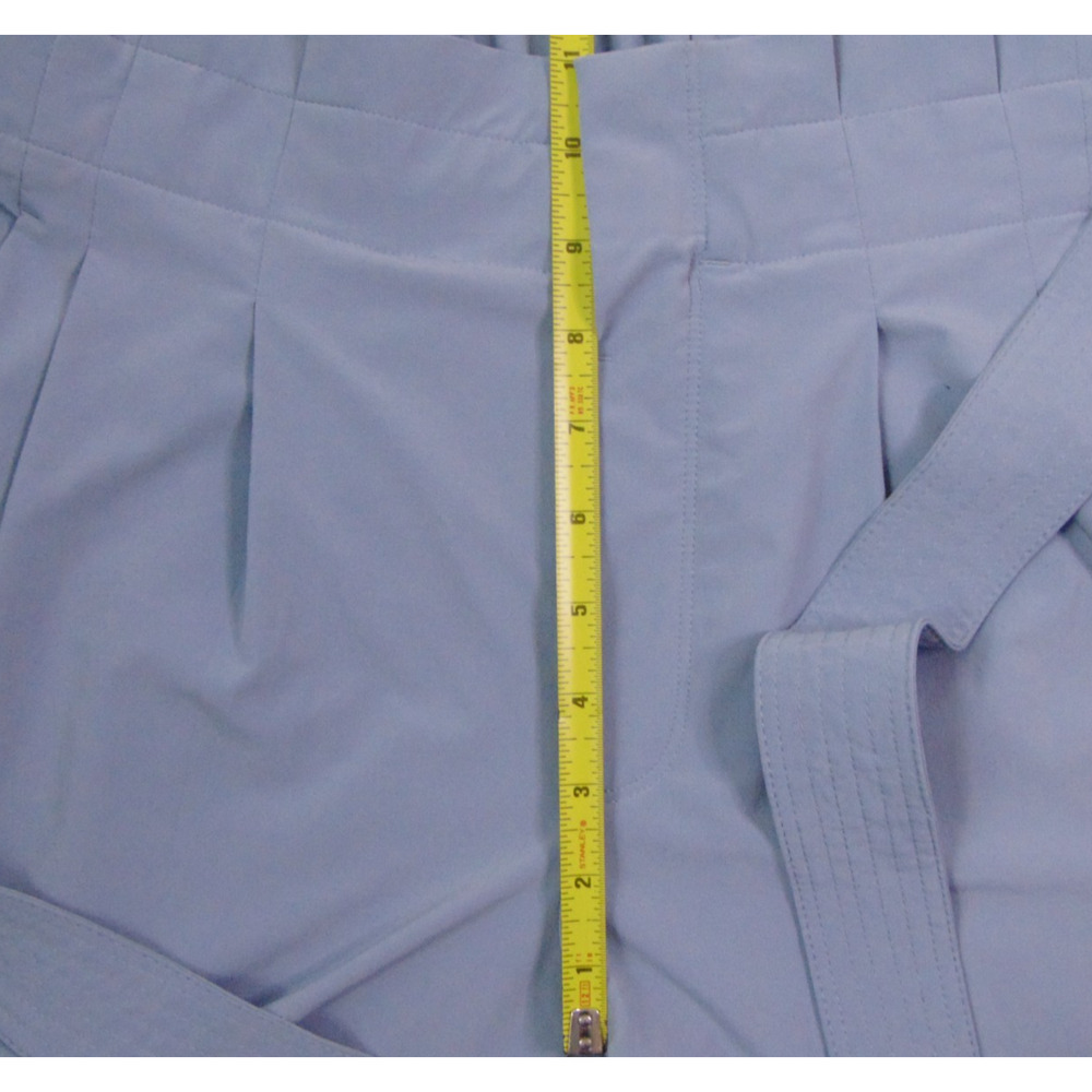 Athleta Skyline Pant II Womens 4 Periwinkle Blue Paperbag Waist Tie Belt Crop - Picture 9 of 11